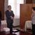 嘉田県知事㊨に寄附の内容を説明する藤野社長(中央）と中村明久専務
