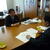 中小企業政策推進議連の増子会長㊧に実情を説明する河本副会長・専務理事