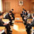 安部市長らに石油機器導入を提案する斎藤支部長（右から２人目）、田中部長（その左）