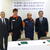 左から和田理事長、松川氏、清水氏、川村町長