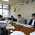 　石油連盟（写真右）は石油組合と連携した提案活動を行うため訪問自治体などについて各県の組合と協議を行った（福島石商で）
