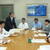 室井市長（右）に石油機器導入を提案する左から畑石連常務理事、小林福島石商専務理事、中村福島石商副理事長