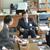 佐藤市長（正面）に石油の活用、石油機器導入を提案する遠藤理事長㊨と畑常務