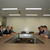 第２次荒木体制の発足も踏まえ、元売支店・商社歴訪を開始した（８日、ＪＸで。左手前２番目が荒木理事長、右手前２番目が田畑支店長）