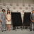 新商品発表会でプレゼンした玉井社長（右）。ＣＭキャラクターの井川遥さんも登場した