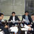 県議会と県に組合員への発注などを訴える佐藤理事長㊨。写真左から上仮屋総務部長、安部環境エネ議連会長、石川会派政務調査会長