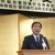 交礼会で挨拶する宇佐美理事長