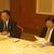 組合財政の安定化を課題にした近畿支部理事長会（左が西尾支部長、右が河本副会長・専務理事）