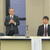 冒頭のあいさつをする竹尾武比古・名古屋第２連合会長（右は講師の伊藤氏）