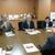 品川市長（手前）と懇談する左から根本副会長・東北支部長、関会長、河本副会長・専務理事