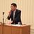 油政連活動充実のため抱負を述べる兵庫・中村新会長