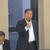あいさつする宇佐美三郎理事長