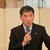 元売再編問題などについてあいさつする亀井理事長