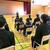 警察官の講話を真剣に聞く北光中の全生徒