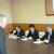 石油機器導入提案で青木・平泉町長（左）を訪問した右から及川専務理事、佐々木副支部長