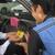 飲酒運転追放を呼びかけるＳＳスタッフ（福岡市で）