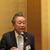 合同新年会を初開催した（あいさつする橋本支部長㊤と木本支部長㊦）