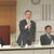 岐阜県との災害時協定見直しについて説明する澤田理事長