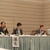 来賓も多数出席して開催された全石連中部支部総会（左から宇佐美支部長、小山課長、森会長、加藤副会長)