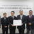 穴水町と災害時協定を締結した地区組合員(左から、摩郷氏、武本氏、舞谷地区代表、石川町長、森本氏)