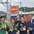 湘南菱油の大庭社長㊨とお野菜定期便Ｐメンバーの皆さん