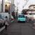 柏木地区の小路を走るコンコン車