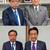 江島議員（上）、北村議員と懇談した岡部理事長（いずれも左）