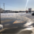 雪かきをしたものの、敷地内になお雪が残るＳＳ（三重県鈴鹿市で）