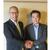 斎藤会長（写真左）を引き継いだ小引新会長（写真右） 