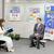 収録を行う浜田委員長（右）とキャスターの野田心優さん