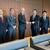 （右から）靍執行役員販売企画部長、松本常務執行役員、喜多村部会長、亀井副部会長、加藤庸之副会長・専務理事